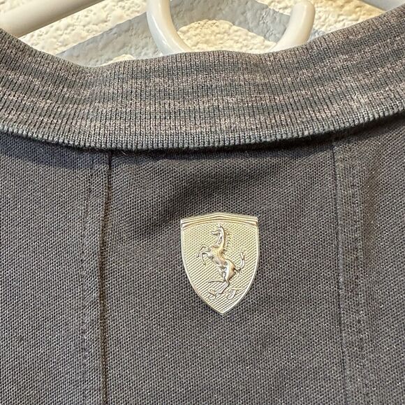 Ferrari Puma Polo Shirt Size XL Men’s 10 Anniversary Partnership Striped Collar - Picture 3 of 12